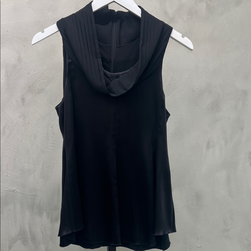 Emporio Armani Black Cowl Silk Neck Blouse